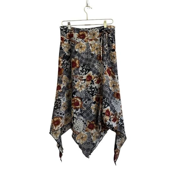 T. Garment Skirt Women's 8 Black Brown Side Zip Flowy Y2K Boho Cottagecore - Picture 1 of 7